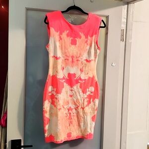 Pink and white dress